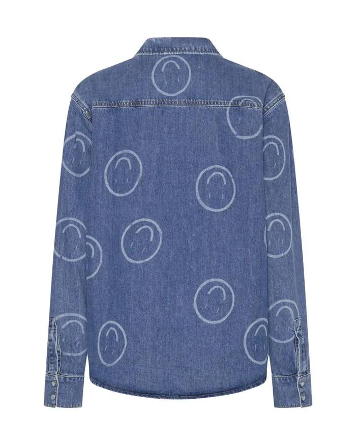 ALL SMILES SOHO SHIRT Women One Teaspoon Denim Tops ALL SMILES SOHO SHIRT Women One Teaspoon Denim Tops