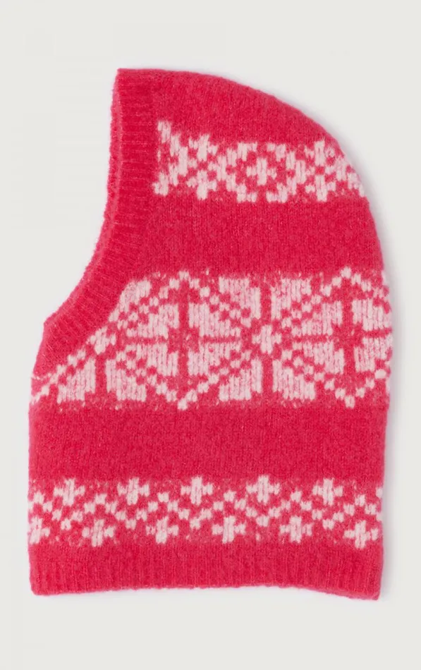 American Vintage Beanies and Caps WomenMen Hood Gylson Fuchsia Jacquard Ecru American Vintage Beanies and Caps WomenMen Hood Gylson Fuchsia Jacquard Ecru