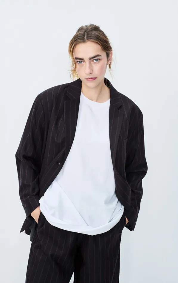 American Vintage Jackets and Blazers Women Blazer Dirow Navy Stripes