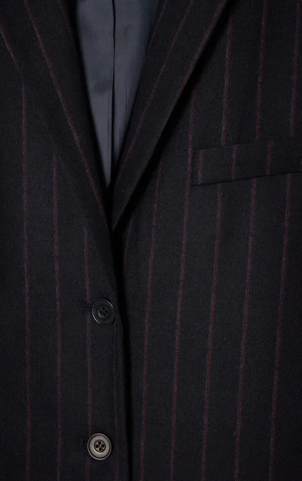 American Vintage Jackets and Blazers Women Blazer Dirow Navy Stripes American Vintage Jackets and Blazers Women Blazer Dirow Navy Stripes