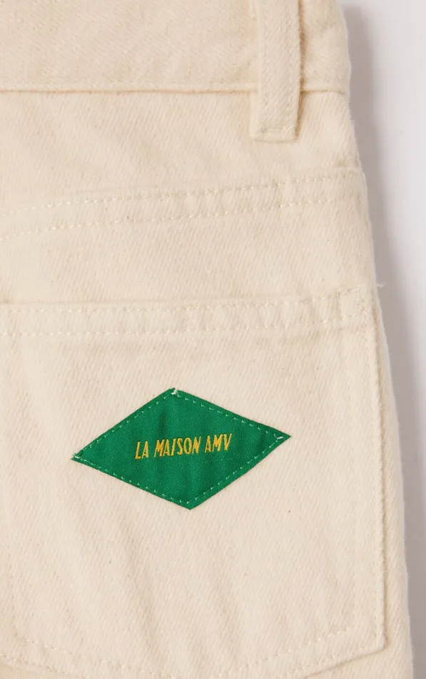 American Vintage Jeans Kids Straight Jeans Spywood Ecru American Vintage Jeans Kids Straight Jeans Spywood Ecru