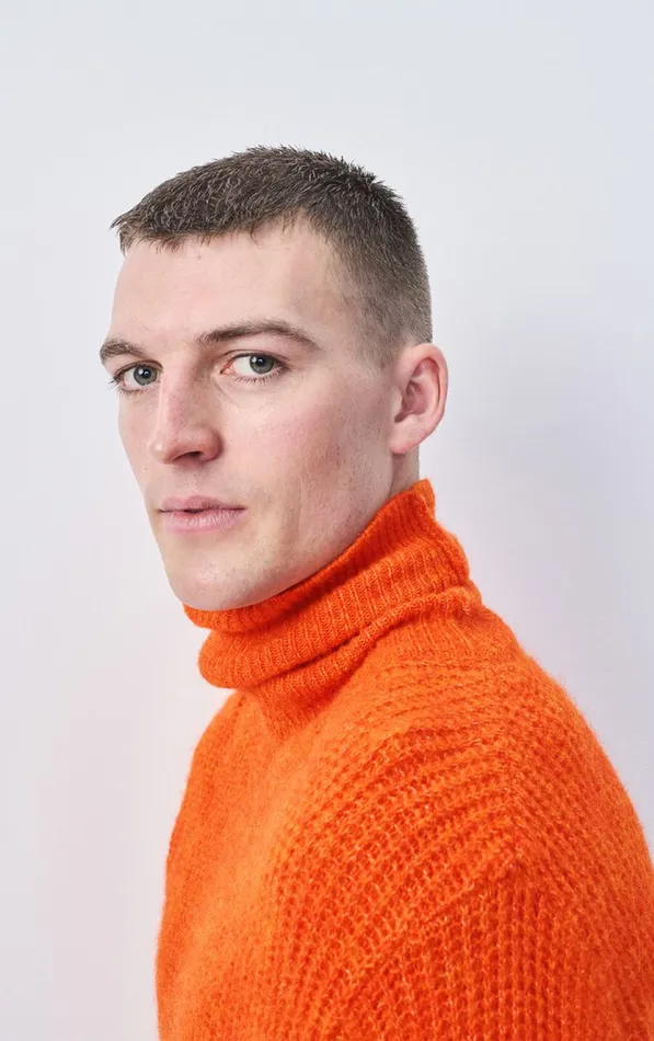 American Vintage Jumpers and Cardigans Men Jumper East Melange Orange American Vintage Jumpers and Cardigans Men Jumper East Melange Orange