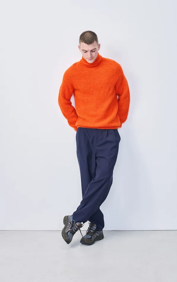 American Vintage Jumpers and Cardigans Men Jumper East Melange Orange American Vintage Jumpers and Cardigans Men Jumper East Melange Orange