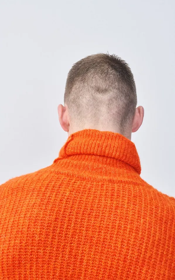 American Vintage Jumpers and Cardigans Men Jumper East Melange Orange American Vintage Jumpers and Cardigans Men Jumper East Melange Orange