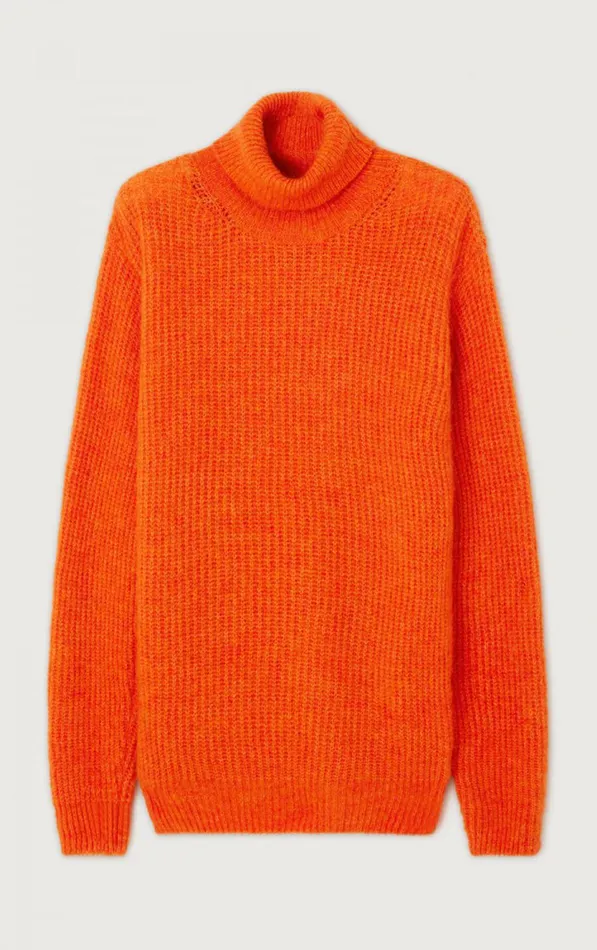 American Vintage Jumpers and Cardigans Men Jumper East Melange Orange American Vintage Jumpers and Cardigans Men Jumper East Melange Orange