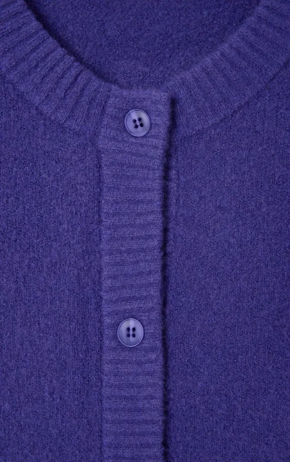American Vintage Jumpers and Cardigans Women Cardigan Damsville Purple Melange American Vintage Jumpers and Cardigans Women Cardigan Damsville Purple Melange