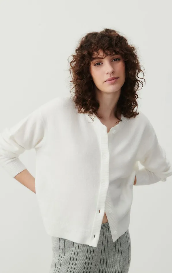American Vintage Jumpers and Cardigans Women Cardigan Damsville White American Vintage Jumpers and Cardigans Women Cardigan Damsville White