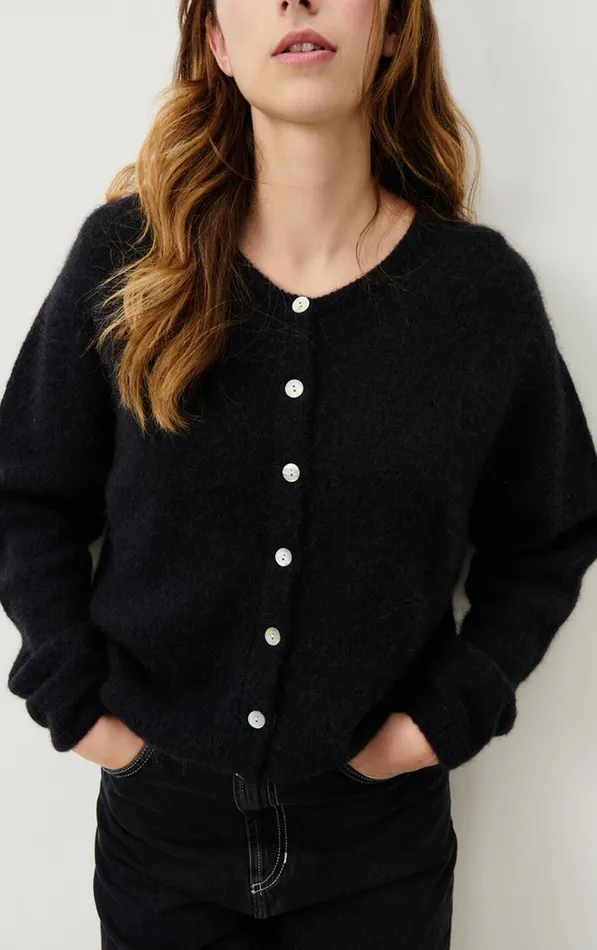 American Vintage Jumpers and Cardigans Women Cardigan Vitow Black American Vintage Jumpers and Cardigans Women Cardigan Vitow Black