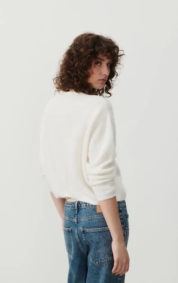 American Vintage Jumpers and Cardigans Women Cardigan Vitow White American Vintage Jumpers and Cardigans Women Cardigan Vitow White