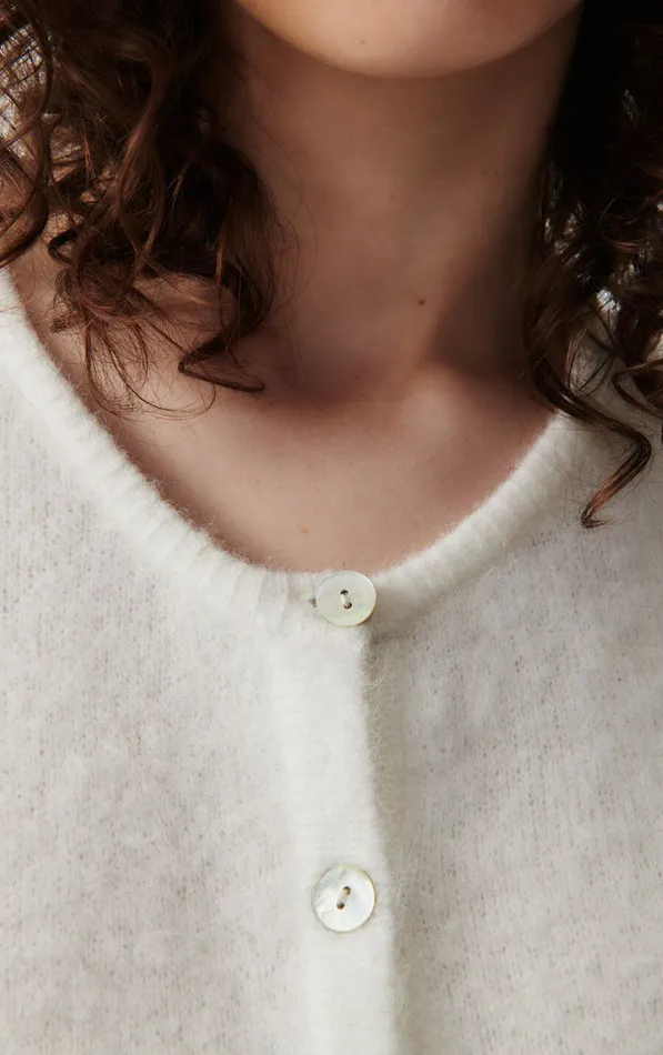 American Vintage Jumpers and Cardigans Women Cardigan Vitow White American Vintage Jumpers and Cardigans Women Cardigan Vitow White