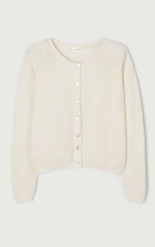 American Vintage Jumpers and Cardigans Women Cardigan Vitow White American Vintage Jumpers and Cardigans Women Cardigan Vitow White