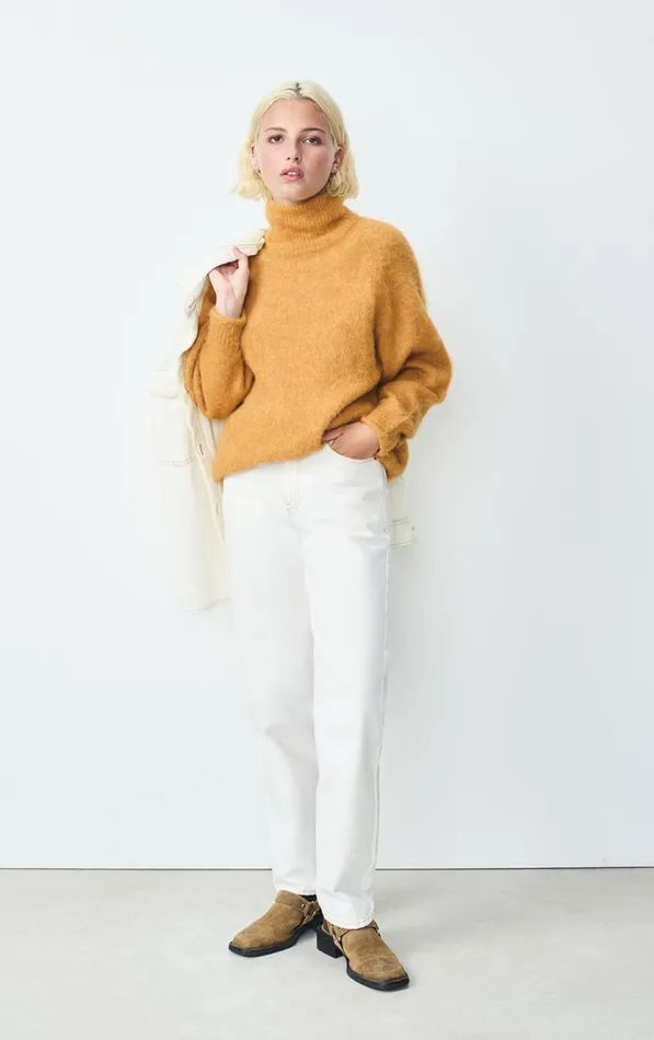 American Vintage Jumpers and Cardigans Women Jumper Nuny Honey Melange American Vintage Jumpers and Cardigans Women Jumper Nuny Honey Melange
