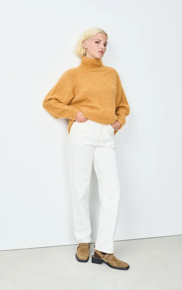 American Vintage Jumpers and Cardigans Women Jumper Nuny Honey Melange American Vintage Jumpers and Cardigans Women Jumper Nuny Honey Melange