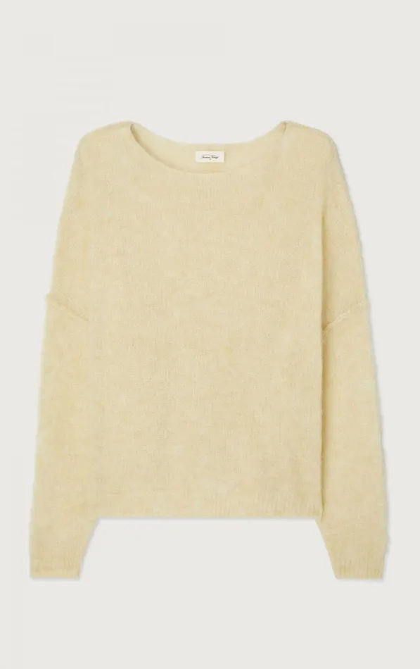 American Vintage Jumpers and Cardigans Women Jumper Yanbay Melange Ecru American Vintage Jumpers and Cardigans Women Jumper Yanbay Melange Ecru