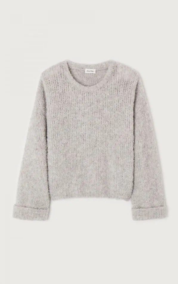 American Vintage Jumpers and Cardigans Women Jumper Zolly Heather Grey American Vintage Jumpers and Cardigans Women Jumper Zolly Heather Grey