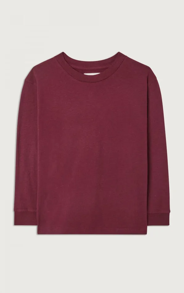 American Vintage Long Sleeve TShirts Kids TShirt Gamipy Vintage Burgundy American Vintage Long Sleeve TShirts Kids TShirt Gamipy Vintage Burgundy