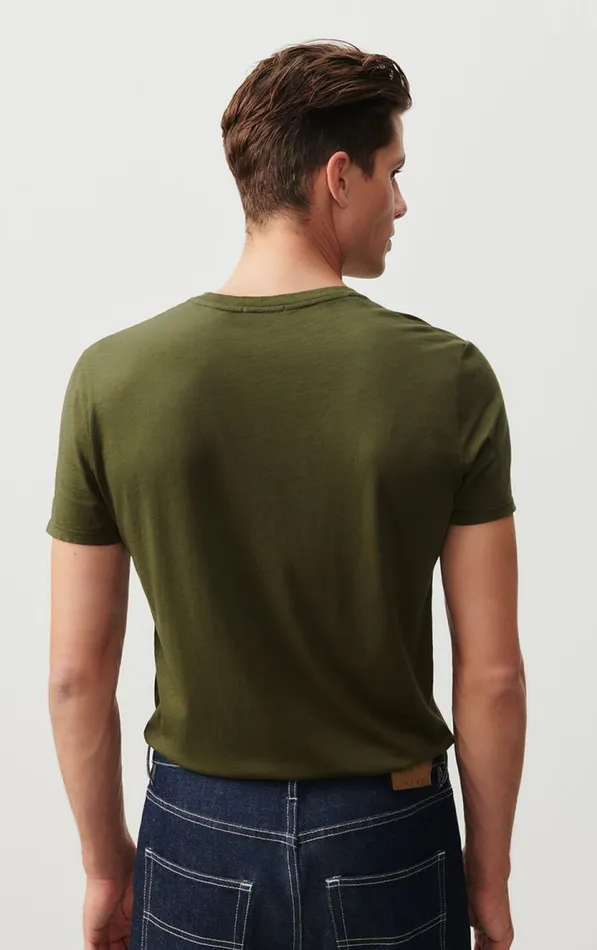 American Vintage Short Sleeve TShirts Men TShirt Decatur Khaki American Vintage Short Sleeve TShirts Men TShirt Decatur Khaki