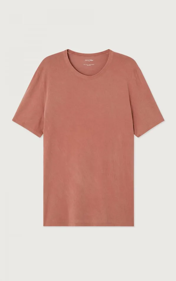 American Vintage Short Sleeve TShirts Men TShirt Devon Vintage Terracotta American Vintage Short Sleeve TShirts Men TShirt Devon Vintage Terracotta