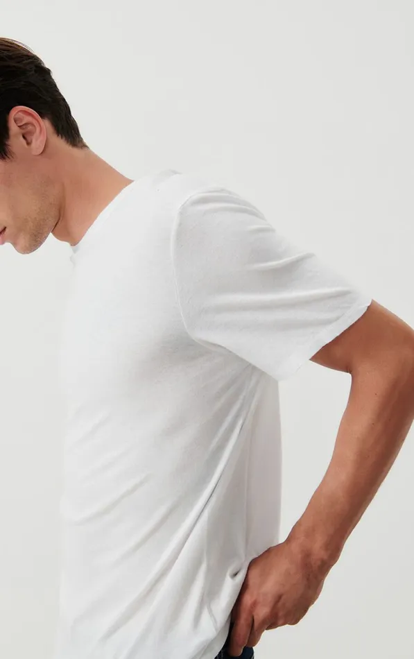 American Vintage Short Sleeve TShirts Men TShirt Fakobay White American Vintage Short Sleeve TShirts Men TShirt Fakobay White