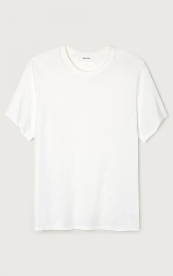 American Vintage Short Sleeve TShirts Men TShirt Fakobay White American Vintage Short Sleeve TShirts Men TShirt Fakobay White