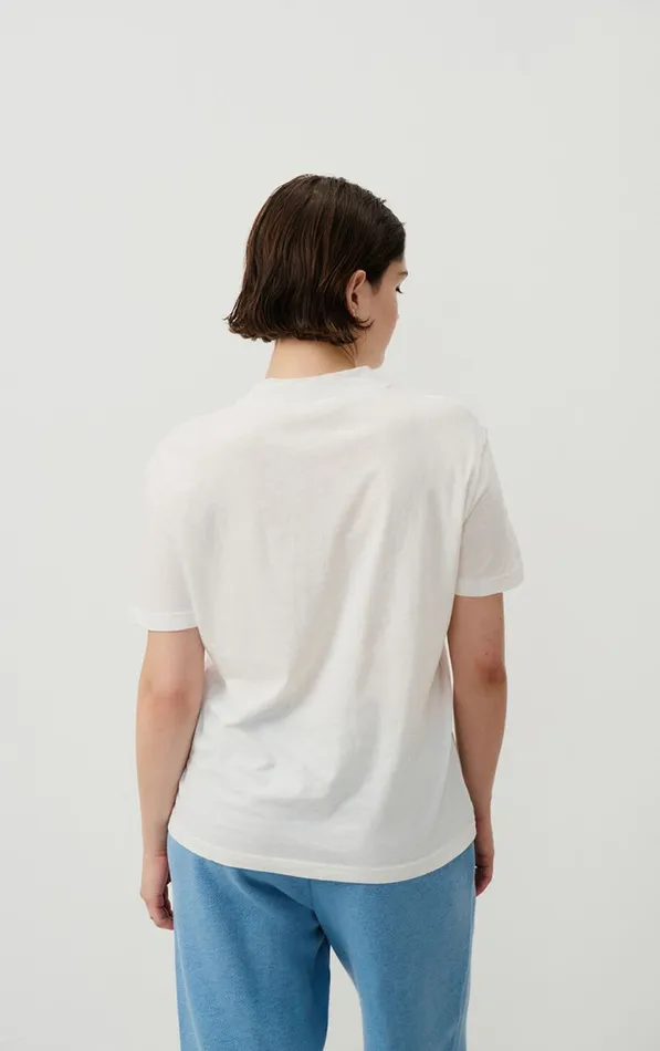 American Vintage Short Sleeve TShirts Women TShirt Aksun White American Vintage Short Sleeve TShirts Women TShirt Aksun White