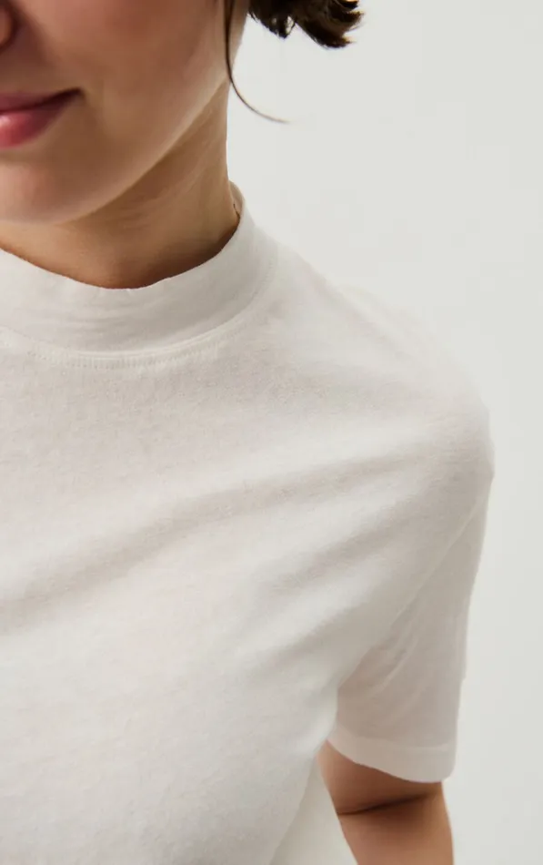 American Vintage Short Sleeve TShirts Women TShirt Aksun White American Vintage Short Sleeve TShirts Women TShirt Aksun White