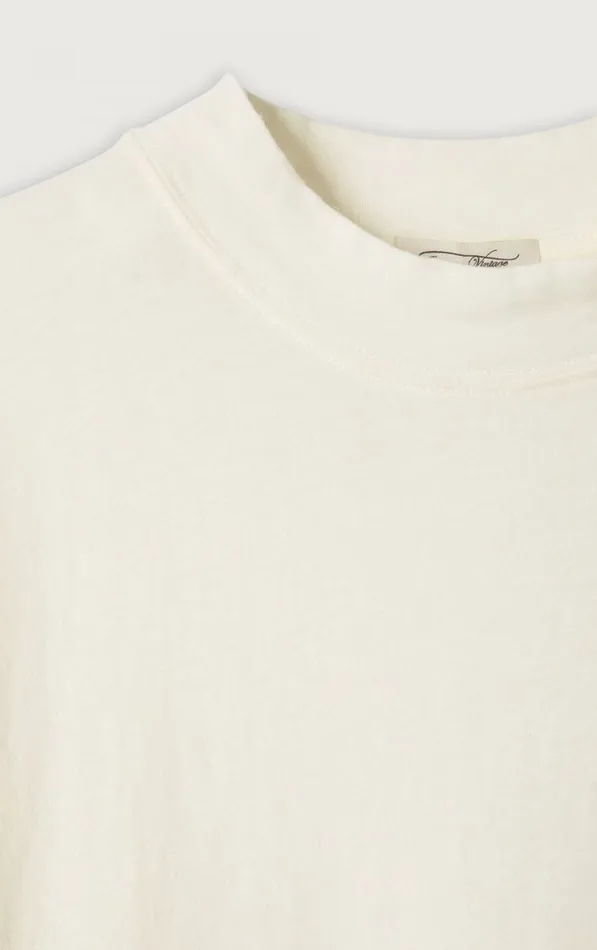 American Vintage Short Sleeve TShirts Women TShirt Aksun White American Vintage Short Sleeve TShirts Women TShirt Aksun White