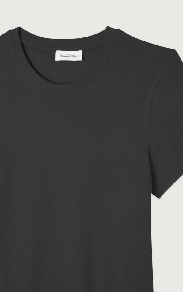 American Vintage Short Sleeve TShirts Women TShirt Ypawood Carbon Melange American Vintage Short Sleeve TShirts Women TShirt Ypawood Carbon Melange