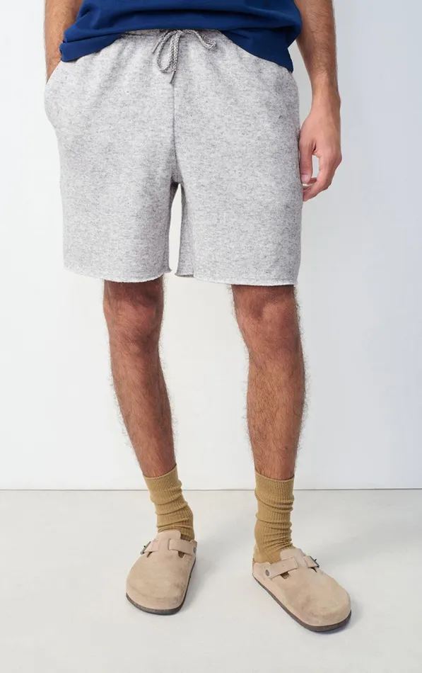 American Vintage Shorts Men Shorts Evona Melange Light Grey