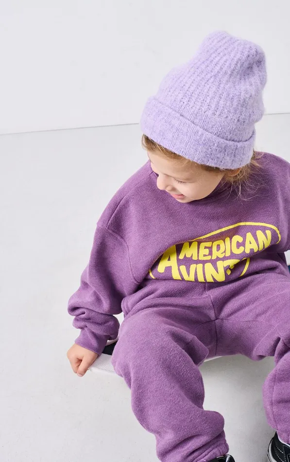 American Vintage Sweatshirts Kids Sweatshirt Doven Overdyed Fig American Vintage Sweatshirts Kids Sweatshirt Doven Overdyed Fig