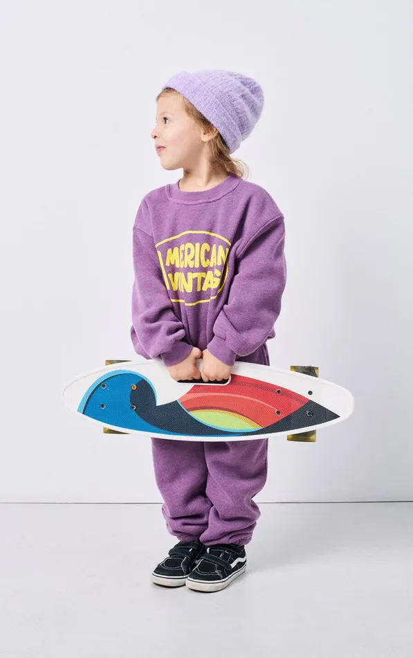 American Vintage Sweatshirts Kids Sweatshirt Doven Overdyed Fig American Vintage Sweatshirts Kids Sweatshirt Doven Overdyed Fig