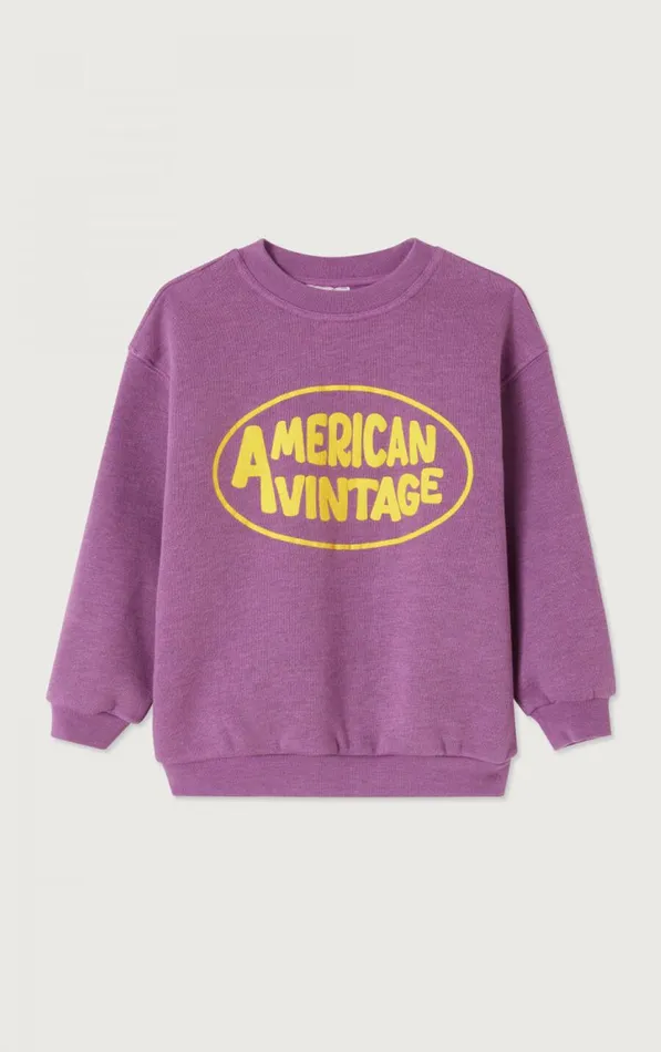 American Vintage Sweatshirts Kids Sweatshirt Doven Overdyed Fig American Vintage Sweatshirts Kids Sweatshirt Doven Overdyed Fig