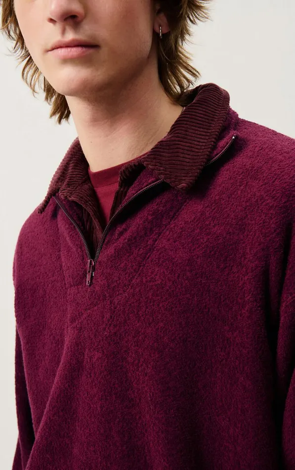 American Vintage Sweatshirts Men Sweatshirt Bobypark Burgundy American Vintage Sweatshirts Men Sweatshirt Bobypark Burgundy