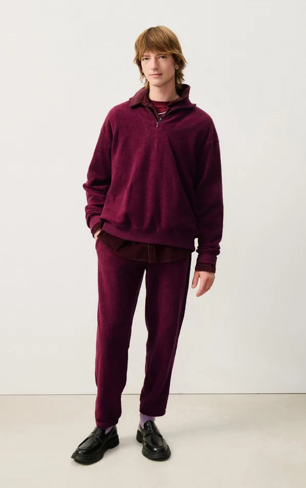 American Vintage Sweatshirts Men Sweatshirt Bobypark Burgundy American Vintage Sweatshirts Men Sweatshirt Bobypark Burgundy