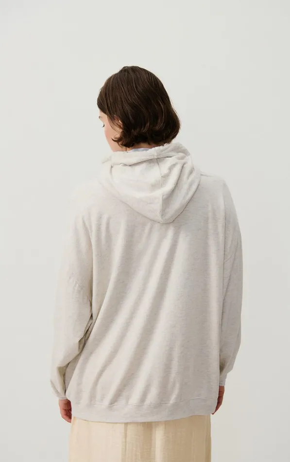 American Vintage Sweatshirts Women Hoodie Ypawood Heather Grey American Vintage Sweatshirts Women Hoodie Ypawood Heather Grey