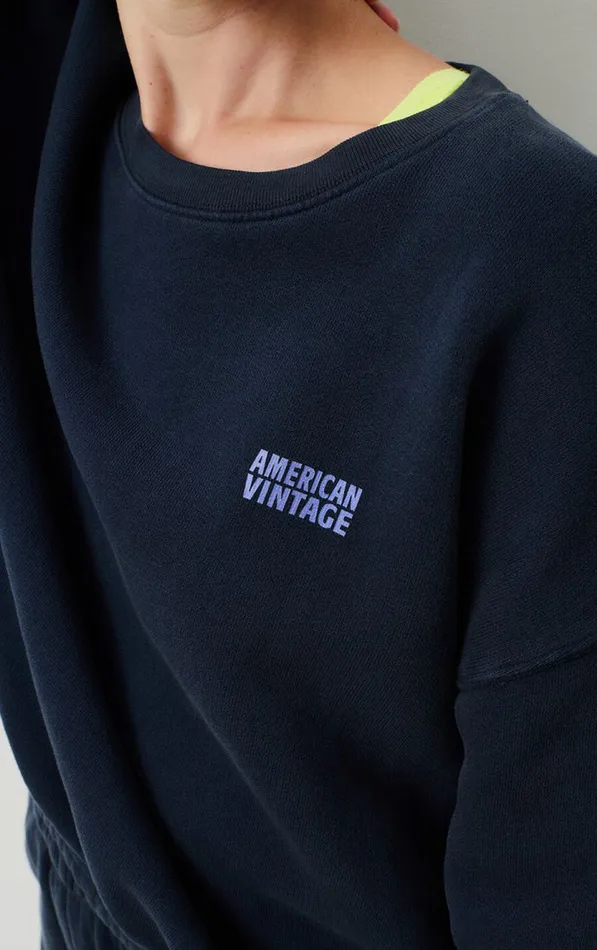 American Vintage Sweatshirts Women Sweatshirt Izubird Vintage Navy American Vintage Sweatshirts Women Sweatshirt Izubird Vintage Navy