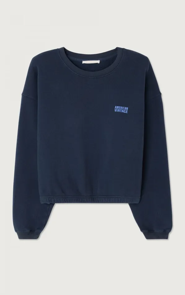 American Vintage Sweatshirts Women Sweatshirt Izubird Vintage Navy American Vintage Sweatshirts Women Sweatshirt Izubird Vintage Navy