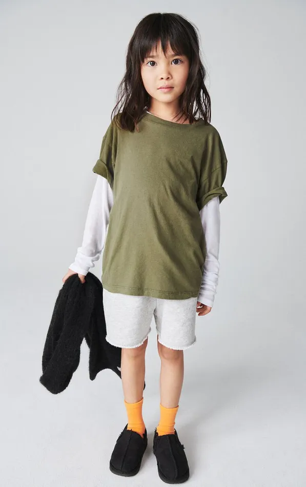 American Vintage Trousers and Shorts Kids Shorts Kodytown Polar Melange American Vintage Trousers and Shorts Kids Shorts Kodytown Polar Melange