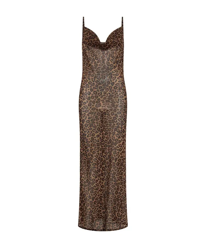 ANIMAL JAGGER LONG SLIP DRESS Women One Teaspoon Midi and Maxi Dresses ANIMAL JAGGER LONG SLIP DRESS Women One Teaspoon Midi and Maxi Dresses