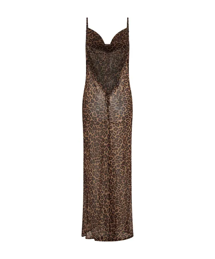 ANIMAL JAGGER LONG SLIP DRESS Women One Teaspoon Midi and Maxi Dresses ANIMAL JAGGER LONG SLIP DRESS Women One Teaspoon Midi and Maxi Dresses