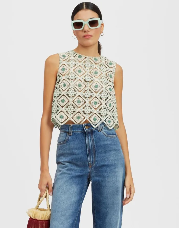 Aria Top Agua Cream Women La Double J Shirts and Tops