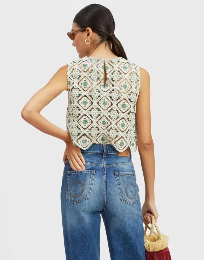 Aria Top Agua Cream Women La Double J Shirts and Tops Aria Top Agua Cream Women La Double J Shirts and Tops