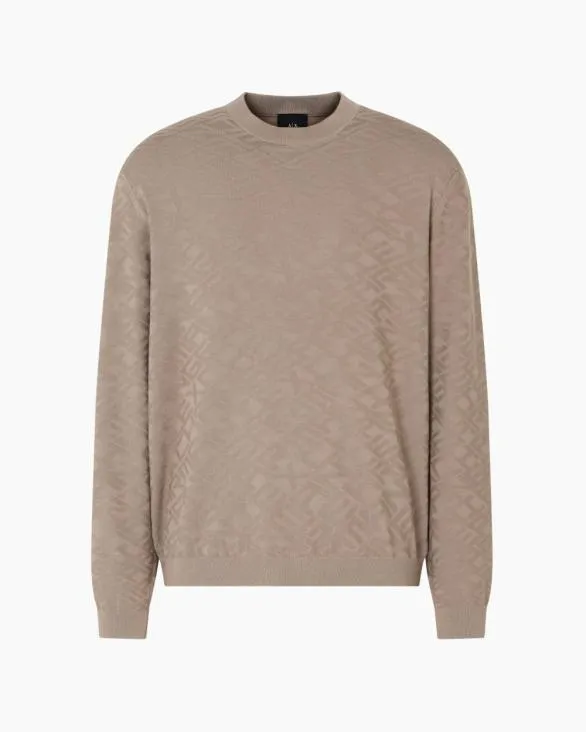 ASV Basic Crewneck Sweater Beige Men Armani Knitwear