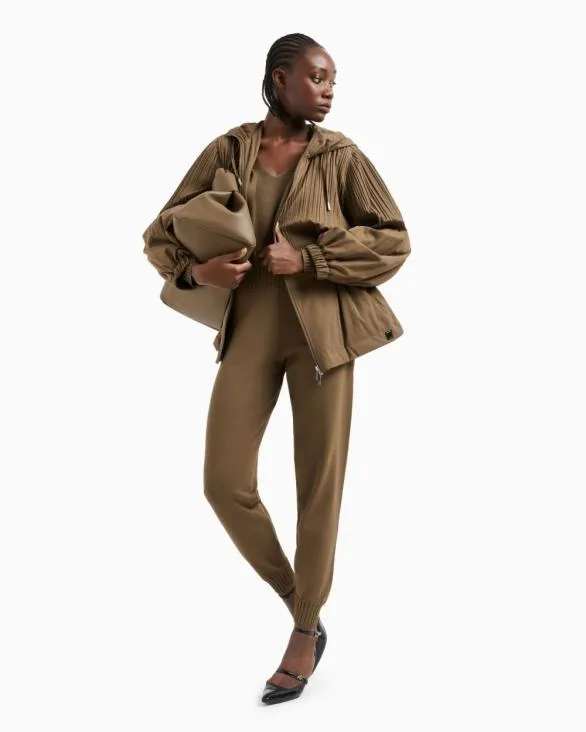 ASV Knitted Pants Brown Women Armani Matching Sets ASV Knitted Pants Brown Women Armani Matching Sets