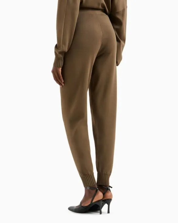 ASV Knitted Pants Brown Women Armani Matching Sets ASV Knitted Pants Brown Women Armani Matching Sets