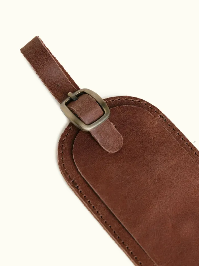 Avery Luggage Tag Cognac Women Belts and Accessories Able