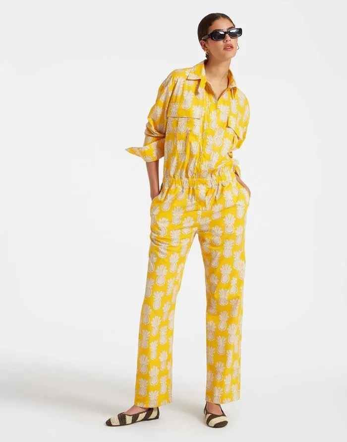 Aviator Jumpsuit Pineapple Sunflower Women La Double J Dresses Aviator Jumpsuit Pineapple Sunflower Women La Double J Dresses