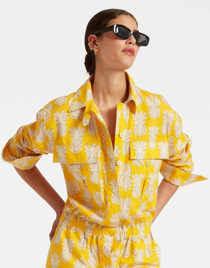 Aviator Jumpsuit Pineapple Sunflower Women La Double J Dresses Aviator Jumpsuit Pineapple Sunflower Women La Double J Dresses