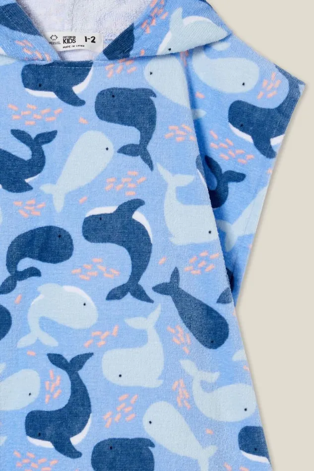 Baby Hooded Towel Dusk Bluewhales Friends Baby Cotton On Swimwear Baby Hooded Towel Dusk Bluewhales Friends Baby Cotton On Swimwear