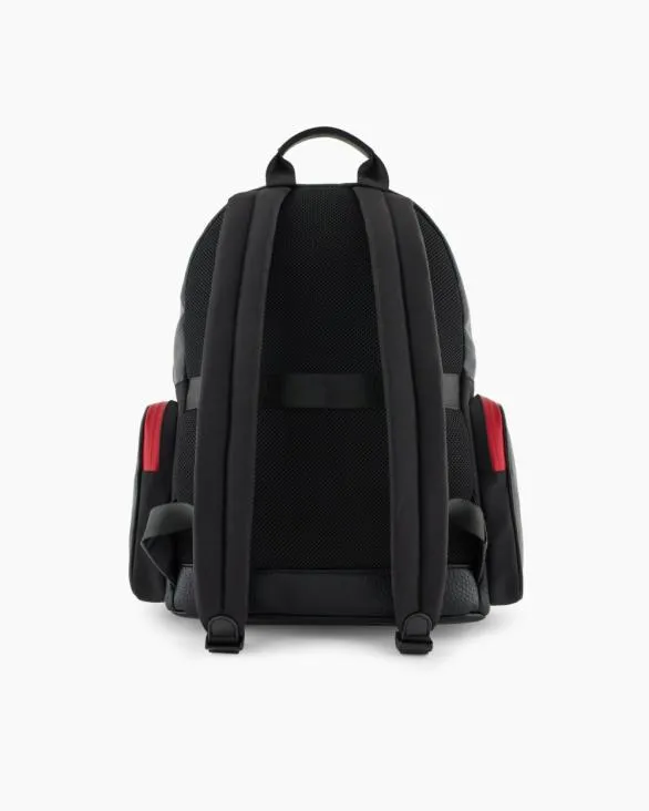 Backpack With Pockets And Logo Black Men Armani Backpacks Backpack With Pockets And Logo Black Men Armani Backpacks